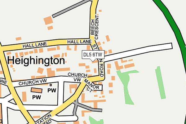 DL5 6TW map - OS OpenMap – Local (Ordnance Survey)