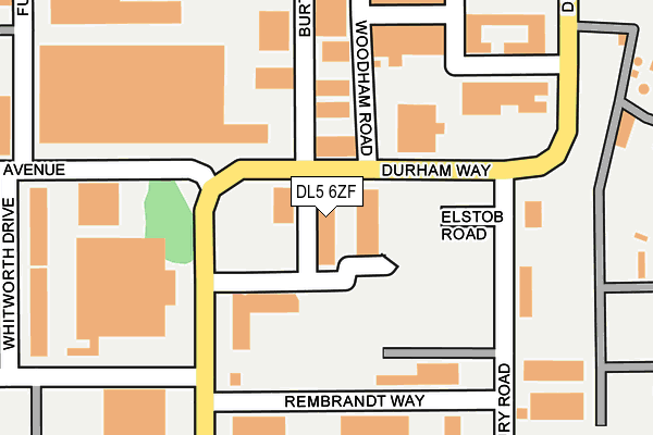 DL5 6ZF map - OS OpenMap – Local (Ordnance Survey)