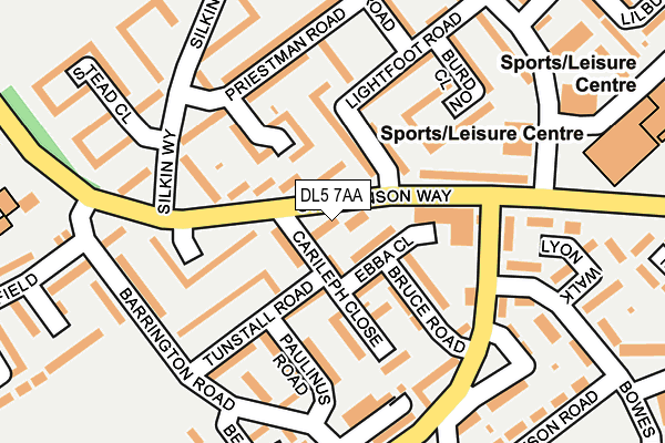 DL5 7AA map - OS OpenMap – Local (Ordnance Survey)