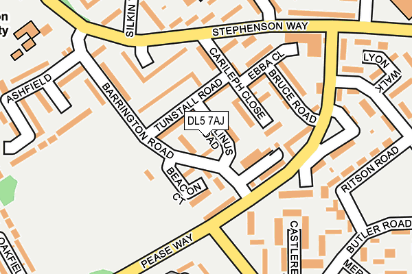 DL5 7AJ map - OS OpenMap – Local (Ordnance Survey)