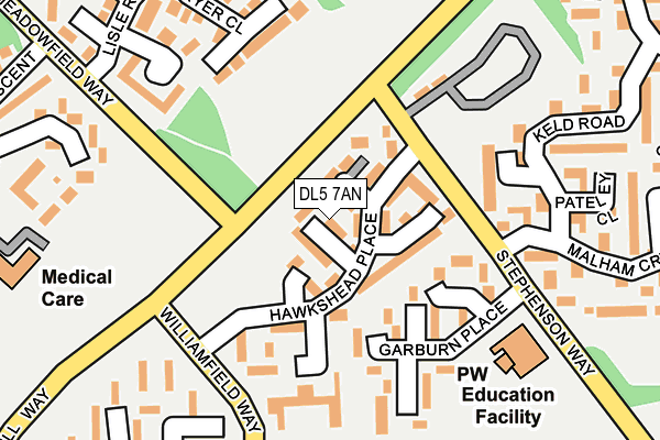 DL5 7AN map - OS OpenMap – Local (Ordnance Survey)
