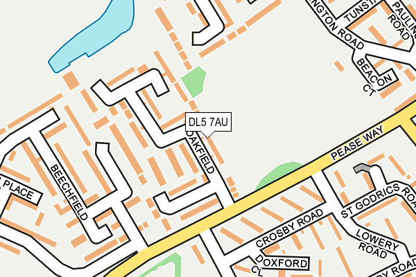 DL5 7AU map - OS OpenMap – Local (Ordnance Survey)