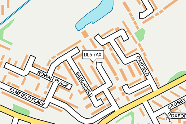 DL5 7AX map - OS OpenMap – Local (Ordnance Survey)