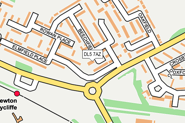 DL5 7AZ map - OS OpenMap – Local (Ordnance Survey)