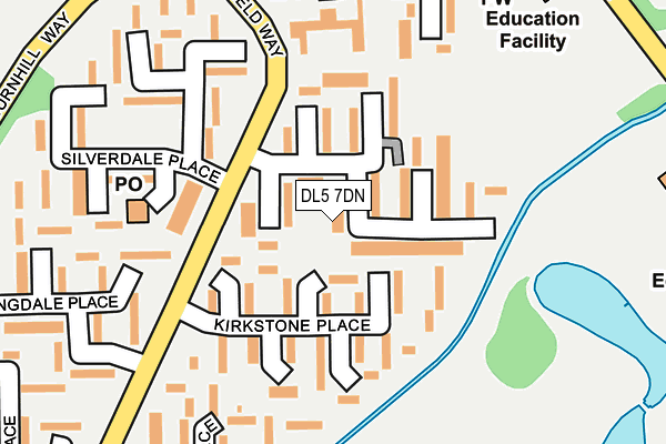DL5 7DN map - OS OpenMap – Local (Ordnance Survey)