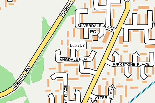 DL5 7DY map - OS OpenMap – Local (Ordnance Survey)