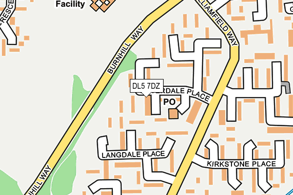 DL5 7DZ map - OS OpenMap – Local (Ordnance Survey)