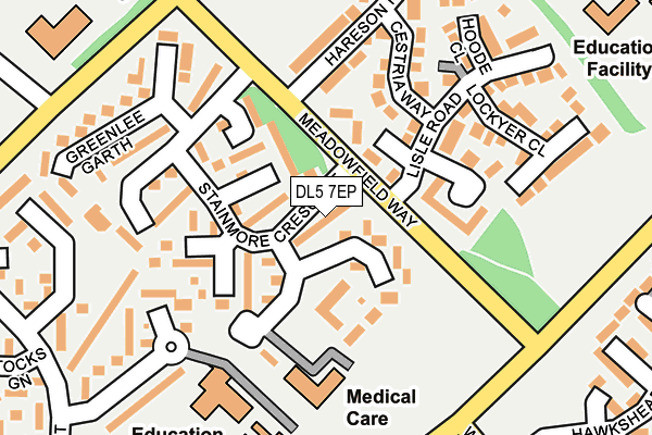 DL5 7EP map - OS OpenMap – Local (Ordnance Survey)