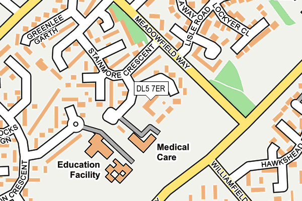 DL5 7ER map - OS OpenMap – Local (Ordnance Survey)