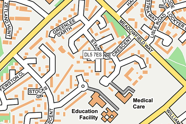 DL5 7ES map - OS OpenMap – Local (Ordnance Survey)