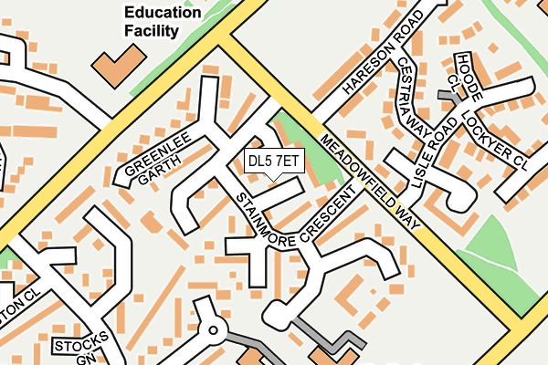 DL5 7ET map - OS OpenMap – Local (Ordnance Survey)
