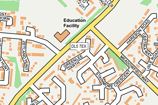 DL5 7EX map - OS OpenMap – Local (Ordnance Survey)