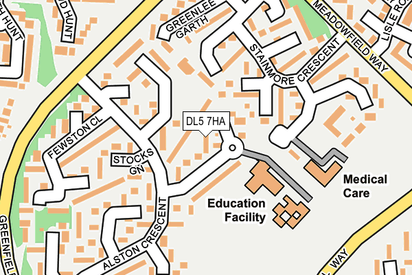 DL5 7HA map - OS OpenMap – Local (Ordnance Survey)
