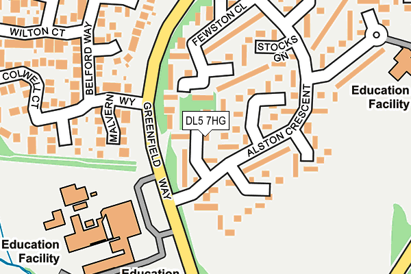 DL5 7HG map - OS OpenMap – Local (Ordnance Survey)