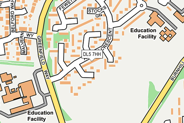 DL5 7HH map - OS OpenMap – Local (Ordnance Survey)