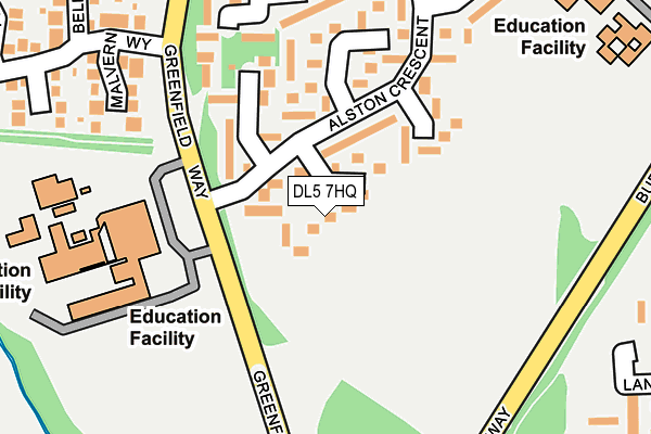 DL5 7HQ map - OS OpenMap – Local (Ordnance Survey)