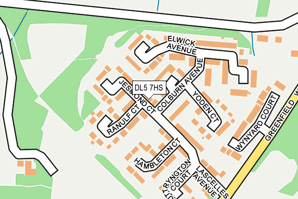 DL5 7HS map - OS OpenMap – Local (Ordnance Survey)