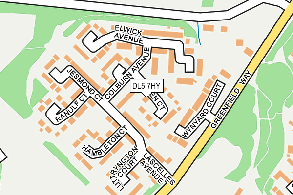 DL5 7HY map - OS OpenMap – Local (Ordnance Survey)