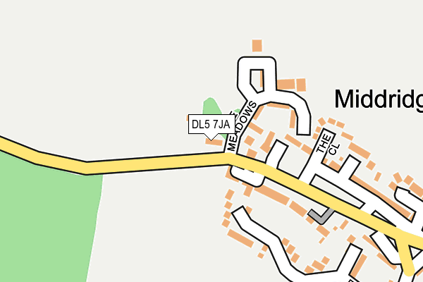 DL5 7JA map - OS OpenMap – Local (Ordnance Survey)