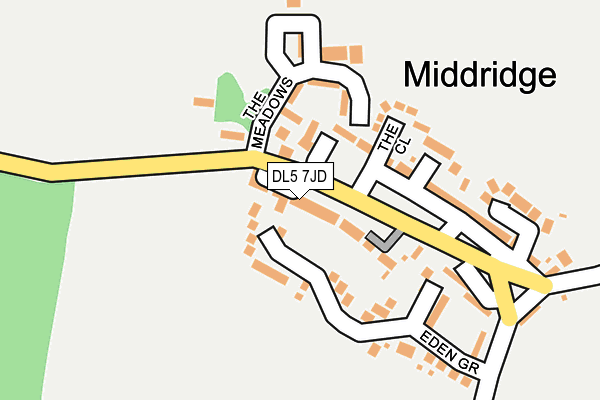 DL5 7JD map - OS OpenMap – Local (Ordnance Survey)