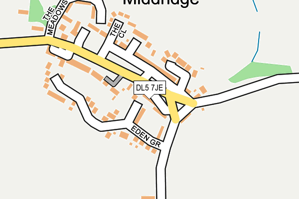 DL5 7JE map - OS OpenMap – Local (Ordnance Survey)