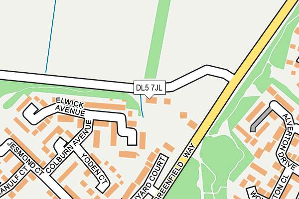 DL5 7JL map - OS OpenMap – Local (Ordnance Survey)