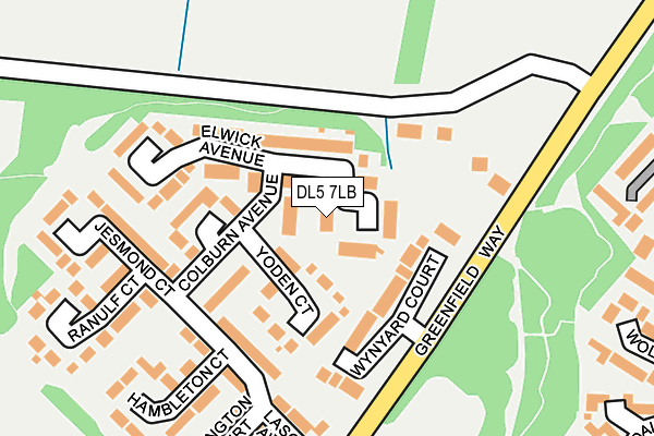DL5 7LB map - OS OpenMap – Local (Ordnance Survey)