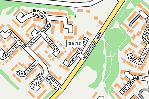 DL5 7LD map - OS OpenMap – Local (Ordnance Survey)