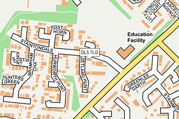 DL5 7LG map - OS OpenMap – Local (Ordnance Survey)