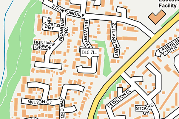 DL5 7LJ map - OS OpenMap – Local (Ordnance Survey)