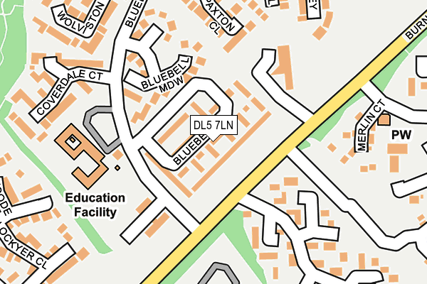DL5 7LN map - OS OpenMap – Local (Ordnance Survey)