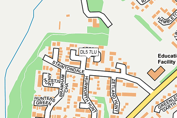 DL5 7LU map - OS OpenMap – Local (Ordnance Survey)