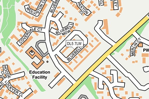 DL5 7LW map - OS OpenMap – Local (Ordnance Survey)