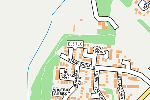 DL5 7LX map - OS OpenMap – Local (Ordnance Survey)