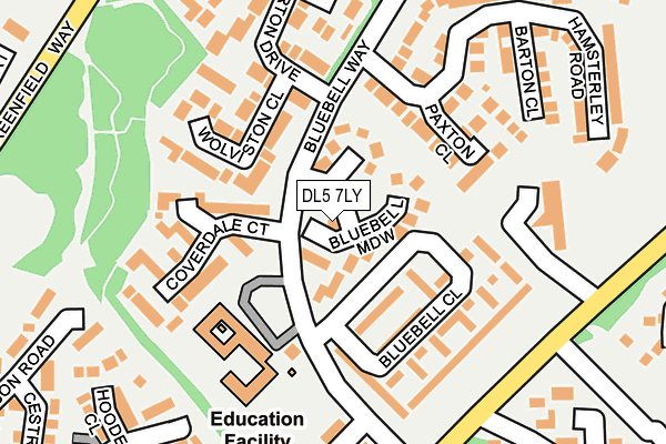 DL5 7LY map - OS OpenMap – Local (Ordnance Survey)
