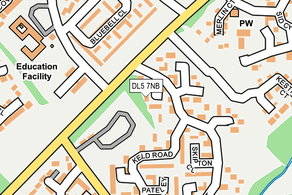 DL5 7NB map - OS OpenMap – Local (Ordnance Survey)