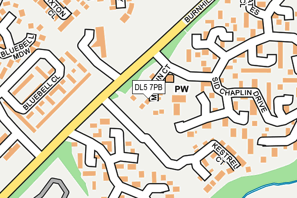 DL5 7PB map - OS OpenMap – Local (Ordnance Survey)