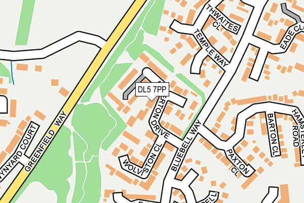 DL5 7PP map - OS OpenMap – Local (Ordnance Survey)