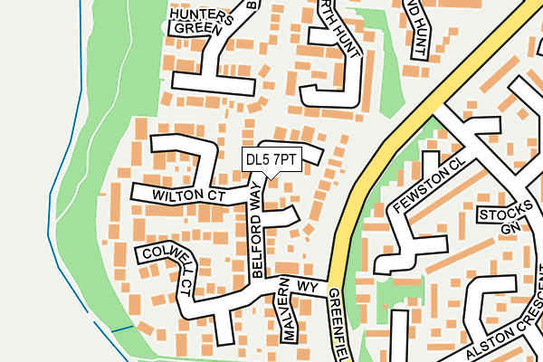 DL5 7PT map - OS OpenMap – Local (Ordnance Survey)