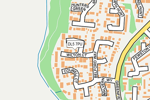 DL5 7PU map - OS OpenMap – Local (Ordnance Survey)