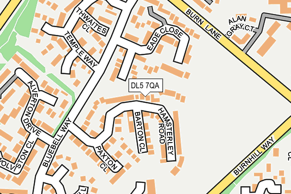 DL5 7QA map - OS OpenMap – Local (Ordnance Survey)