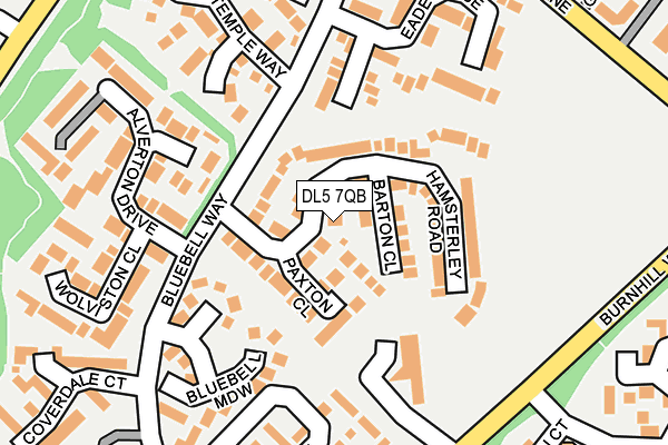 DL5 7QB map - OS OpenMap – Local (Ordnance Survey)