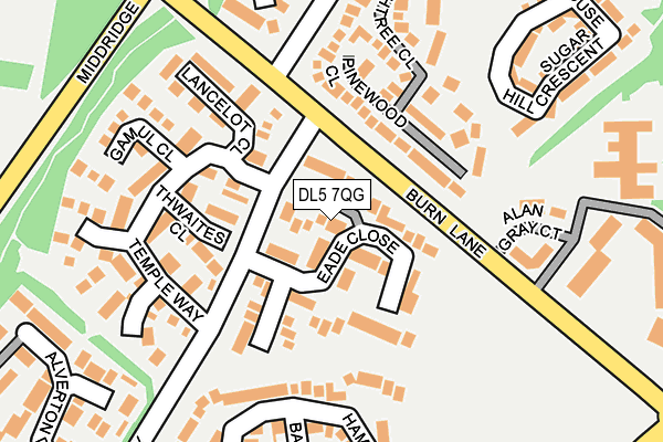 DL5 7QG map - OS OpenMap – Local (Ordnance Survey)