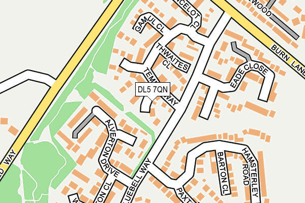 DL5 7QN map - OS OpenMap – Local (Ordnance Survey)