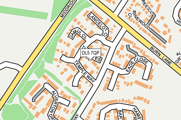 DL5 7QP map - OS OpenMap – Local (Ordnance Survey)