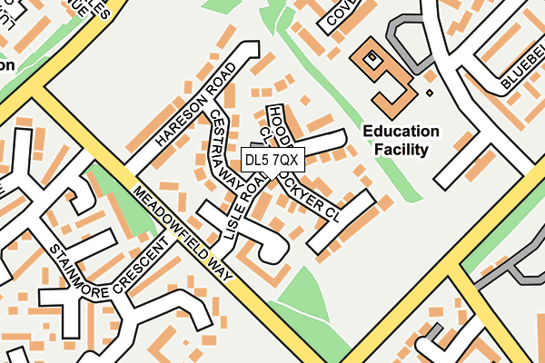 DL5 7QX map - OS OpenMap – Local (Ordnance Survey)