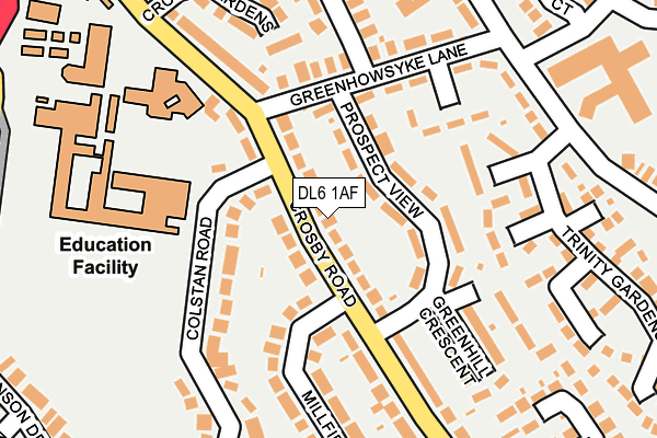 DL6 1AF map - OS OpenMap – Local (Ordnance Survey)