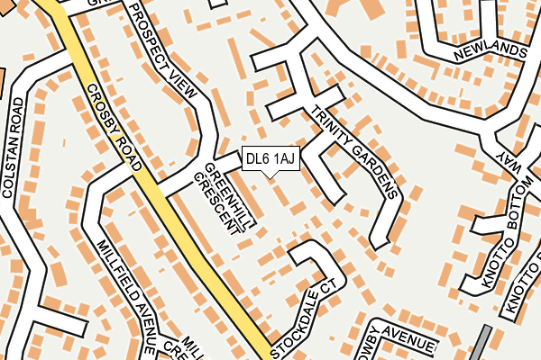 DL6 1AJ map - OS OpenMap – Local (Ordnance Survey)