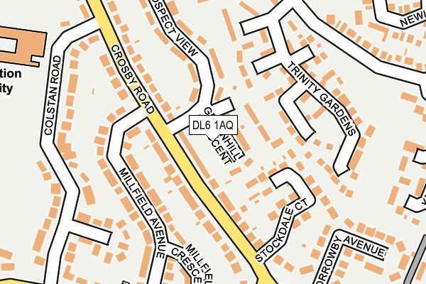 DL6 1AQ map - OS OpenMap – Local (Ordnance Survey)