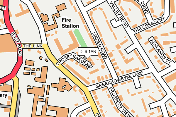 DL6 1AR map - OS OpenMap – Local (Ordnance Survey)